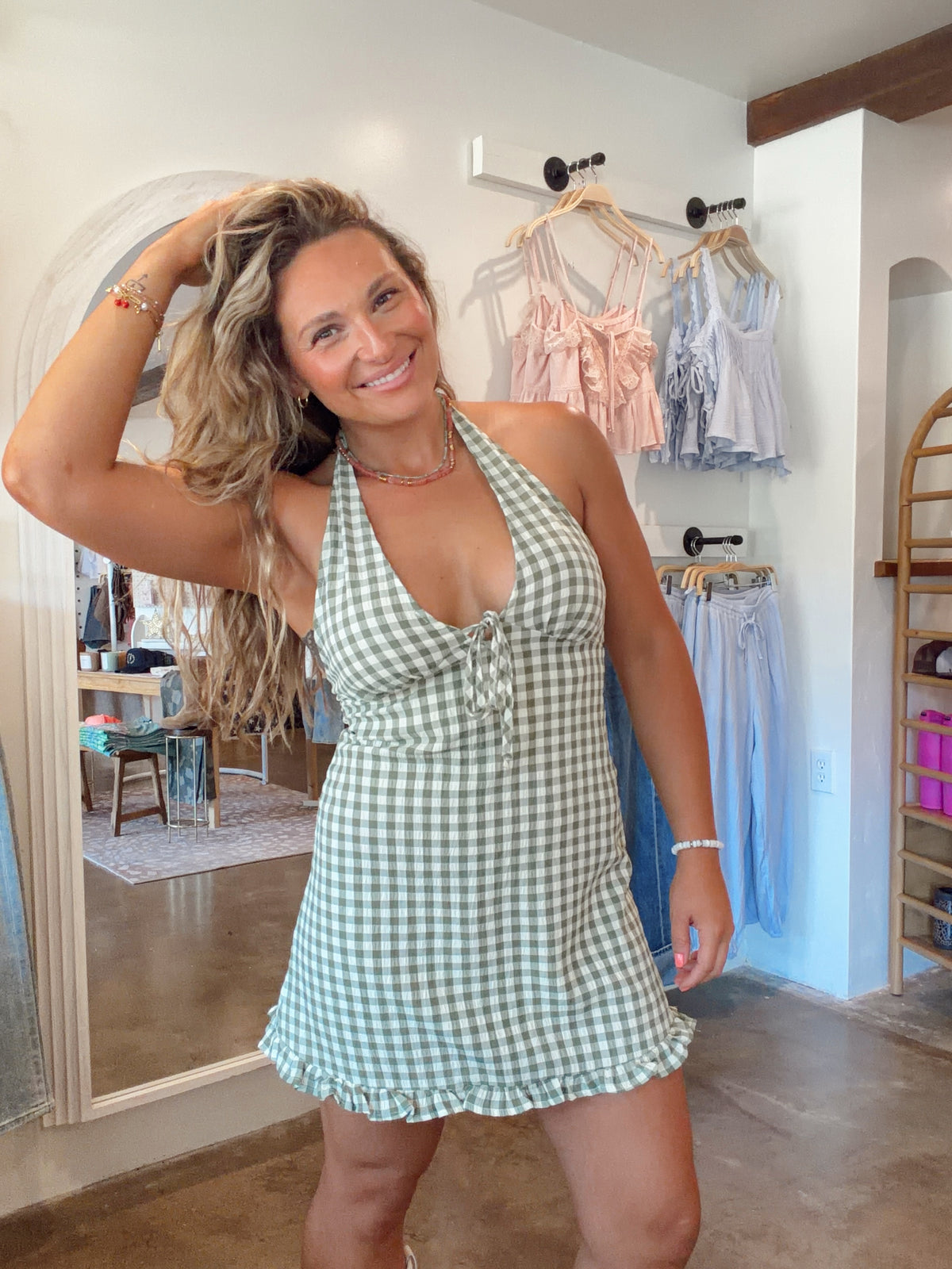 Have Him Gingham Dress