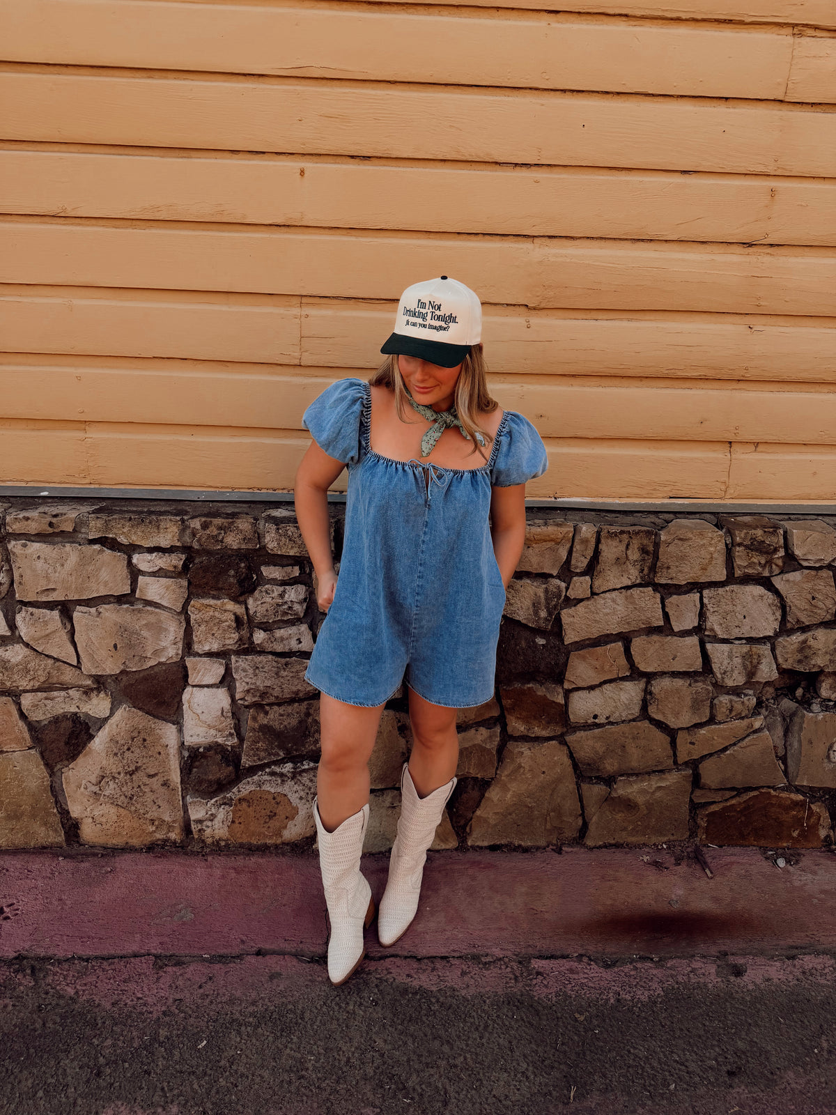Denim Romper