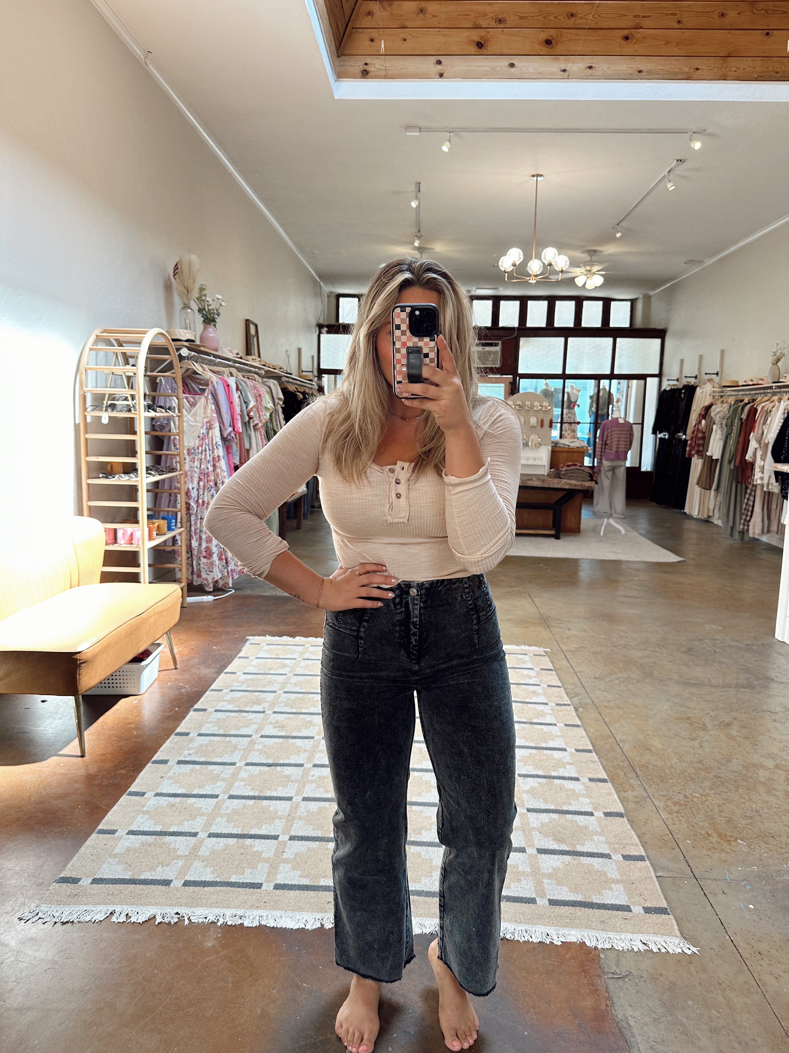 ◇NIEEH◇ CODUROY BOOTS CUT PANTS_NAVY Corduroy Pants – Jonnie The Label
