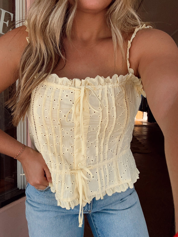Sienna Eyelit Top